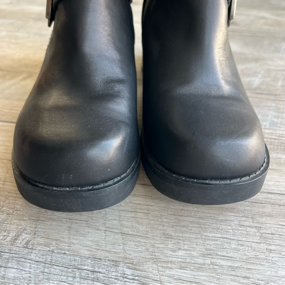 Harley-Davidson Black Leather Buckle Boots - Picture 6 of 12